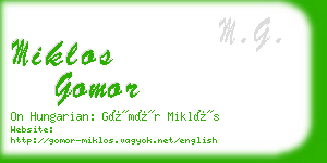 miklos gomor business card